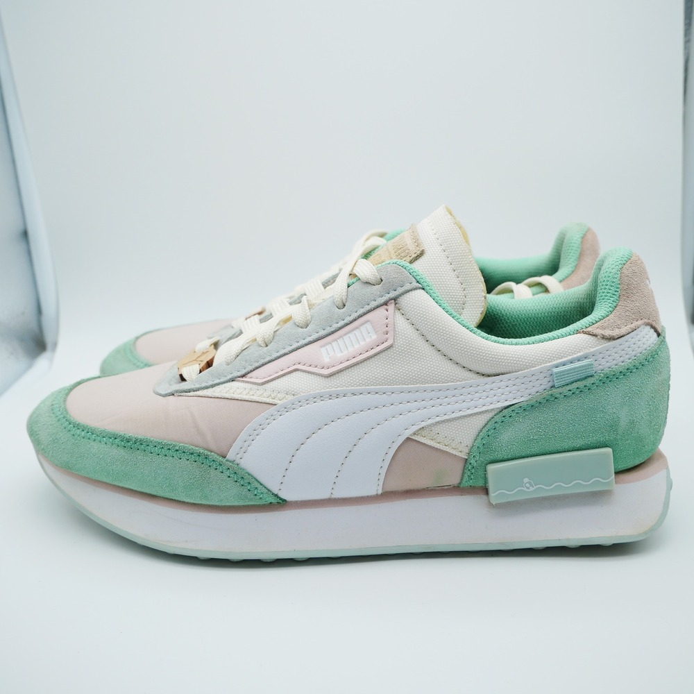 Puma x Animal Crossing New Horizons Wild Rider Mint Pink Sneakers 383076-01 7C